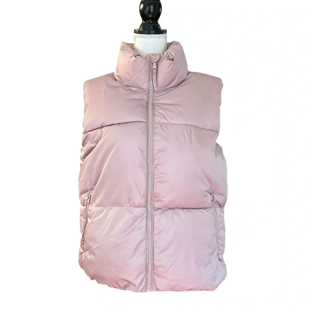 Old Navy Quilted Fall Winter Puffer Vest Women’s‎ SZ M Tall in Icelandic Mineral